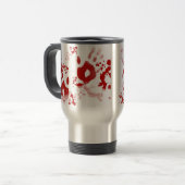 Voorzichtig rood handvat reisbeker (Voorkant links)