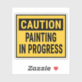 Voorzichtig schilderen in uitvoering sticker (Vel)