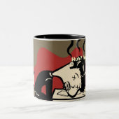 Voorzichtig slapen tweekleurige koffiemok (Center)