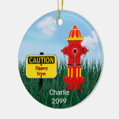 Voorzichtig Slippertje Grass Dog Puppy Fire Hydran Keramisch Ornament (Links)