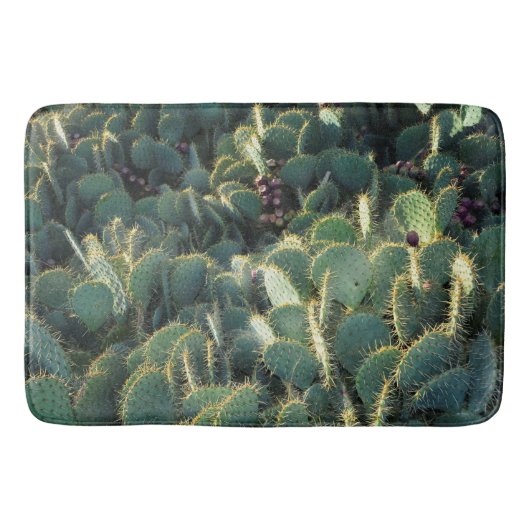 Voorzichtig! Stekelige cactussen! Badmat (Voorkant)