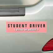 Voorzichtig Student Driver Wees geduldig. Bumpersticker (Op auto)