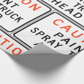 Voorzichtig Verf Spray Truck Ahead Cadeaupapier