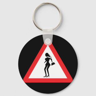 Voorzichtig verkeersbord Prostitute Sleutelhanger