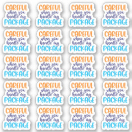 Voorzichtig wanneer je mijn pakket aandoet - Vinyl Sticker