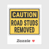 Voorzichtig wegdek verwijderd sticker (Vel)