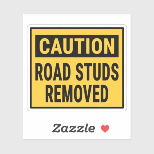 Voorzichtig wegdek verwijderd sticker (Vel)