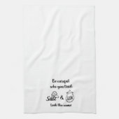 Voorzichtig wie je vertrouwt zout & suiker zien er theedoek (Verticaal)