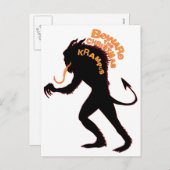 Voorzichtig zijn Kerstmis Krampus Feestdagenkaart (Voorkant / Achterkant)