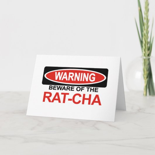 Voorzichtig zijn van rat-Cha Kaart (Voorkant)