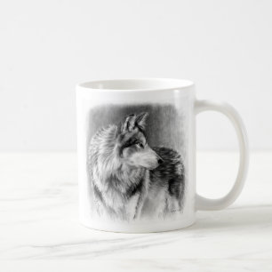 Voorzichtige mok van de wolf