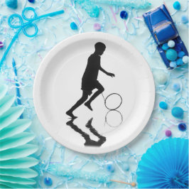 Voorzichtige picknick. papieren bordje
