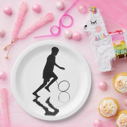 Voorzichtige picknick. papieren bordje (Feest)