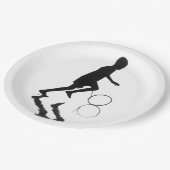 Voorzichtige picknick. papieren bordje (Gekanteld)