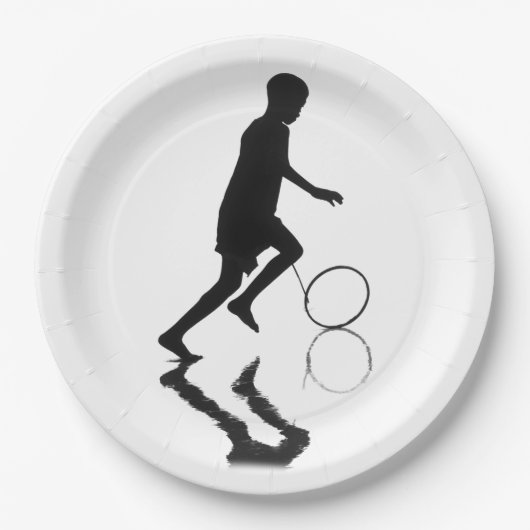 Voorzichtige picknick. papieren bordje (Voorkant)