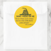 VOORZICHTIGE VLAG: "Niet op mij tikken" Ronde Sticker (Tas)