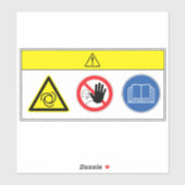 Voorzichtigheid/apparatuur begint automatisch met sticker (Vel)