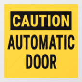Voorzichtigheid Automatische deur Raamsticker (Vel)