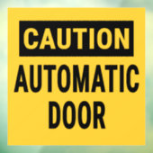 Voorzichtigheid Automatische deur Raamsticker (Vel 3)