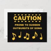 Voorzichtigheid bij plotselinge uitbarstingen van  briefkaart (Voorkant / Achterkant)