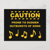 Voorzichtigheid bij plotselinge uitbarstingen van  briefkaart (Voorkant)