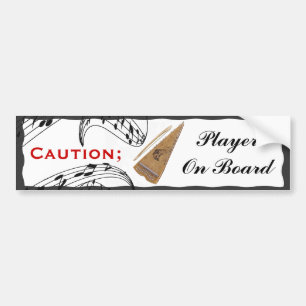 VOORZICHTIGHEID; BORSTPLAATS AAN BOORD BUMPERSTICK BUMPERSTICKER