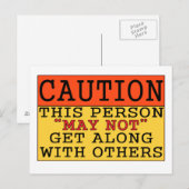 Voorzichtigheid Briefkaart (Voorkant / Achterkant)