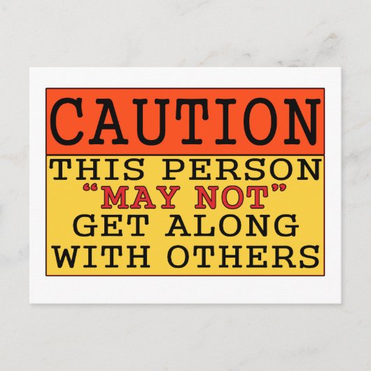 Voorzichtigheid Briefkaart (Voorkant)