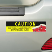 Voorzichtigheid Bumpersticker (Op auto)