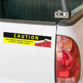 Voorzichtigheid Bumpersticker (Op Truck)
