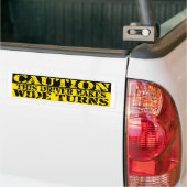 Voorzichtigheid Bumpersticker (Op Truck)