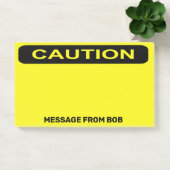 Voorzichtigheid Dagglow Yellow Personalize 10 x 6 Post-it® Notes (Kantoor)
