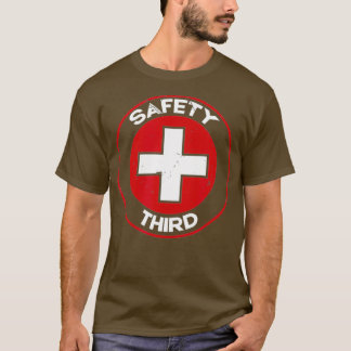 Voorzichtigheid Derde Motocross 3e Onveiligheid T-shirt