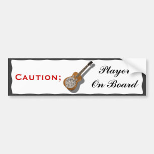VOORZICHTIGHEID; DOBRO PLAYER AAN BOARD BUMPERSTIC BUMPERSTICKER