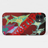 voorzichtigheid - gevaar voor haaien Case-Mate iPhone case (Achterkant (horizontaal))