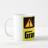 voorzichtigheid groots vaderdag grappig koffiemok (Links)