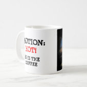 Voorzichtigheid: Hete Kat en koffie Koffiemok (Voorkant links)