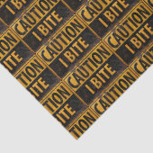 VOORZICHTIGHEID - I BITE rustmetaalwaarschuwingsbo Tissuepapier (Detail)