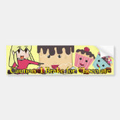 Voorzichtigheid I remmen voor Chocolate Chibi - Ge Bumpersticker (Voorkant)