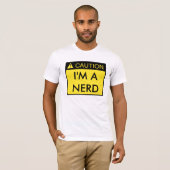 Voorzichtigheid: Ik ben een Nerd Shirt (Voorkant volledig)