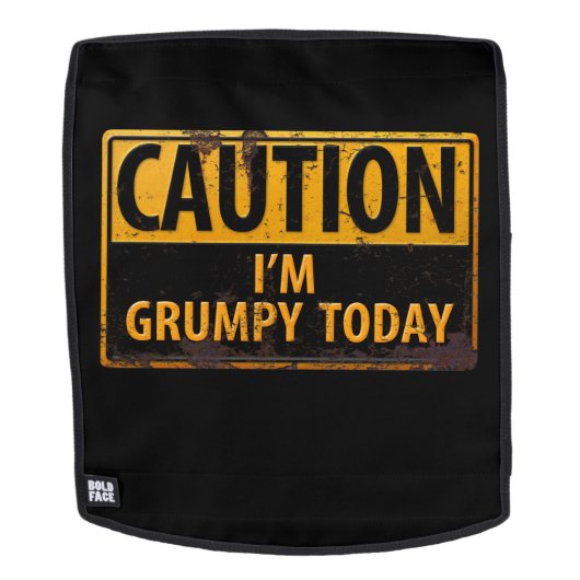 VOORZICHTIGHEID Ik ben vandaag brutaal - Rusty Met Rugtassen (Verwijderbaar gezicht)