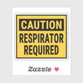 Voorzichtigheid is geboden met ademhalen sticker (Vel)