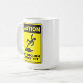 Voorzichtigheid is niet genoeg  drank koffiemok (Voorkant links)