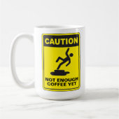 Voorzichtigheid is niet genoeg  drank koffiemok (Links)