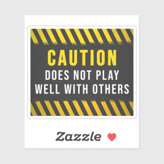 Voorzichtigheid is niet goed voor anderen sticker (Vel)