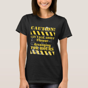 Voorzichtigheid kan praten over bloem regelen voor t-shirt