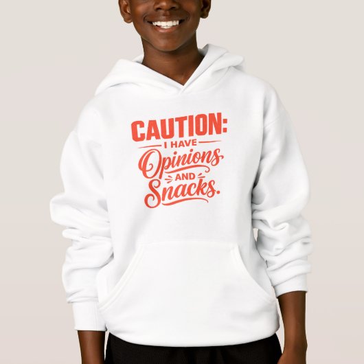 Voorzichtigheid kids hoodie (Voorkant)