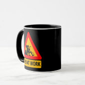 Voorzichtigheid: Mannen op het werk Mok (Voorkant links)