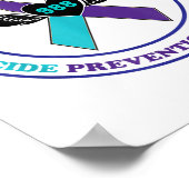 Voorzichtigheid met betrekking tot suïcidepreventi poster (Hoek)