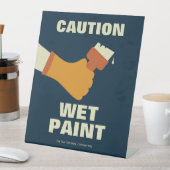 Voorzichtigheid Natte verf Gezondheid en Veilighei Reclamebord Met Voetstuk (Insitu)